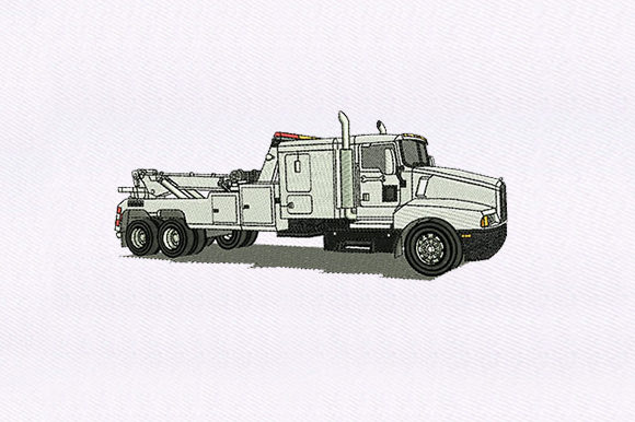 Charming White Truck Embroidery for Personalized Gifts