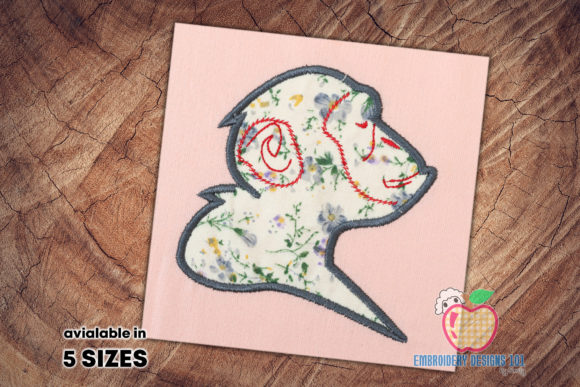 Close Up of Monkey Face: A Charming Applique Design