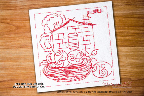 Easter Egg Home Design: A Versatile Embroidery Choice