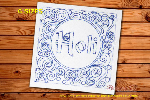 Holi Abstract: A Vibrant Embroidery Design