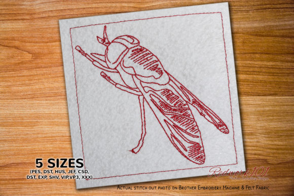 Horse-fly Redwork: A Charming Addition to Your Projects