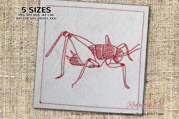 Rhaphidophoridae Bluework: A Charming Embroidery Design