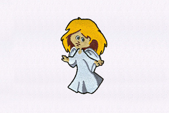 Saintly Angel Girl: A Heavenly Addition to Your Embroidery