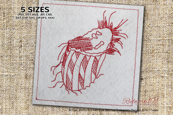 Scale Insect Lineart: A Unique Embroidery Design